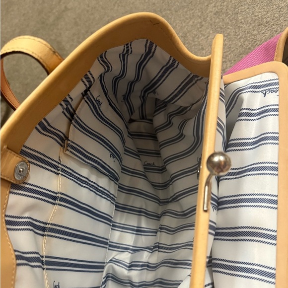 Vintage Pink Canvas Coach 1941 Hamptons Archive 10th Anniversary Tote Bag - Picture 6 of 10